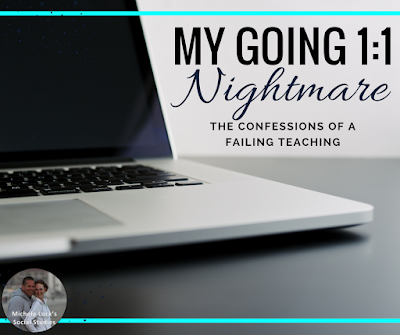  When going 1:1 in the secondary classroom, I was completely caught off guard and unprepared for what would happen with my middle and high school students. The laptops changed everything in my classroom. Click to read how I had to adapt...