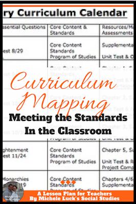 Do you want to learn Curriculum Mapping The Easy Way! Read these great tips and ideas for planning out your middle or high school lessons and activities while still addressing the standards, including essential questions, lesson objectives, CCSS, and more. #lessons #planning #CCSS #curriculummap