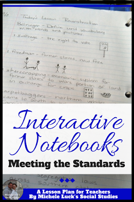 Do you need help with implementing CCSS or any state or national standards in your classroom? Do you want to use an Interactive Notebook teaching format? Read these great ideas for meeting your standards and objectives while holding students accountable for their own learning. #teaching #CCSS #standards #lessons #interactivenotebook #IN #iteach678 #iteachhs