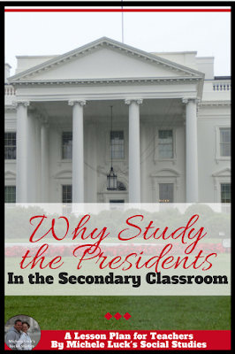 Whether it's President's Day or any other day in the school year, secondary teachers often question how to teach about the individual presidents of the United States. Click to learn how to make studying the American leaders with fun and engaging lessons and activities! #presidents #presidentsday #americanpresidents #teaching #lessons