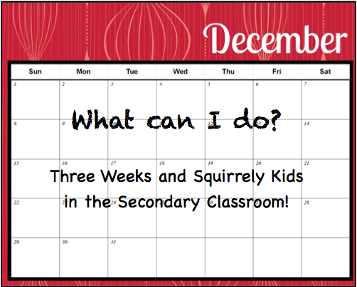 December Teaching: What can you do with the days?