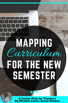 Tips and Ideas for curriculum mapping to make unit and lesson planning easier in the secondary classroom. A great read for back to school or starting the new semester. #curriculummap #lessonplanning