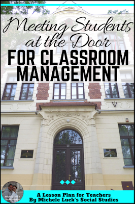Great ideas for teachers on meeting students at the door and back to school activities to help with classroom management and building a positive classroom climate. #teaching