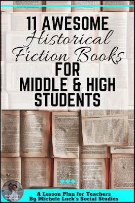 Are you looking for great fiction books to use in the middle or high school Social Studies classroom? This historical fiction list will be a great addition for your lessons and will keep your students engaged!  Click to see the suggestions for World History, U.S. History and more!