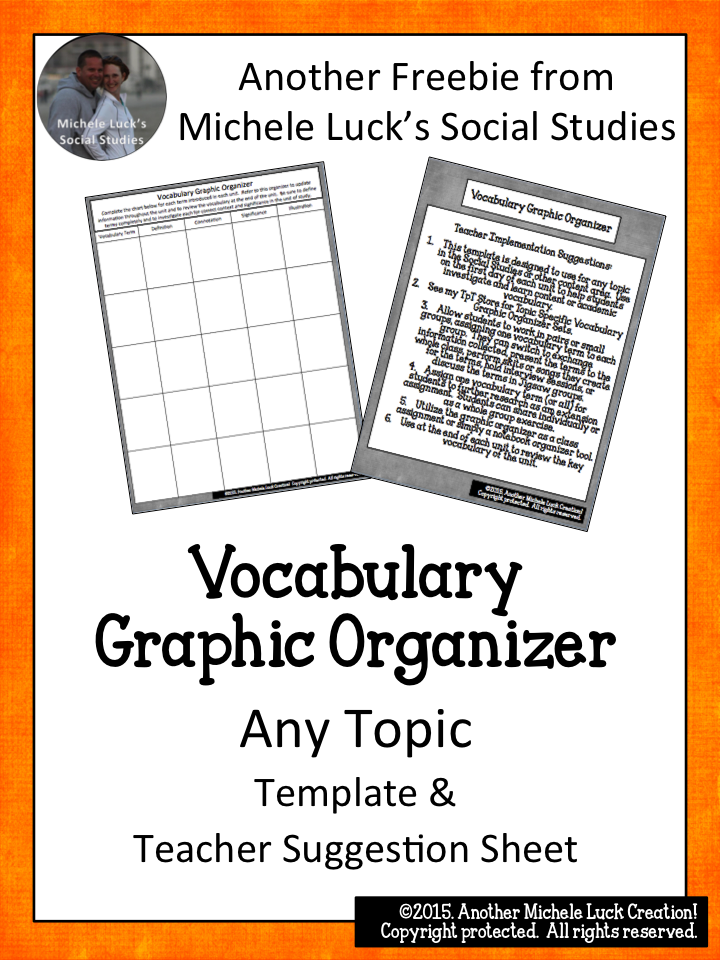 https://www.teacherspayteachers.com/Product/Vocabulary-Graphic-Organizer-for-ANY-TOPIC-2138723