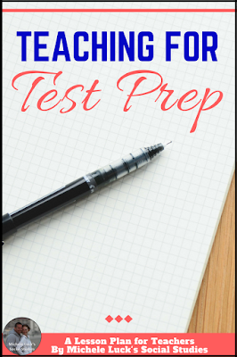 Ideas and tips for practicing skills in the Social Studies classroom to help with standardized test prep. These help you avoid teaching to the test and instead help you teach for better learning and preparation for any assessment.