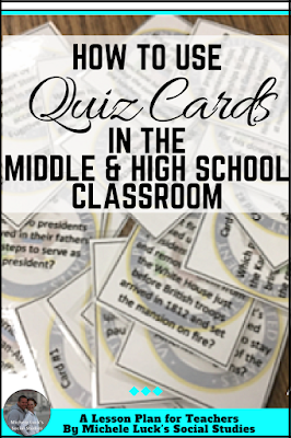 Middle or high school teachers can make your assessments more interactive with this how-to on using quiz cards in the classroom. Number 8 is my favorite. #teaching