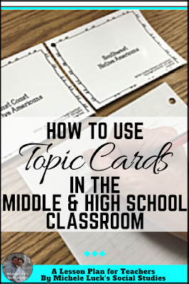 If you are a middle or high school teacher, these ideas on using topic cards will open so many doors for you and your students. The suggestions are especially great for Social Studies classes and those doing Genius Hour.