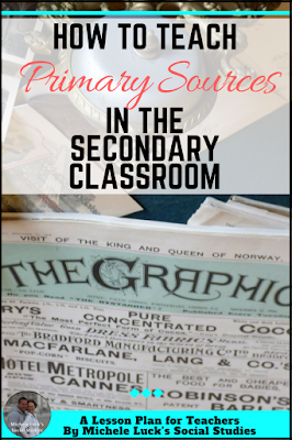 Easy how-to instructions and ideas for teaching primary sources and analysis in the middle or high school classroom.  Add the first step to every lesson plan for greater student success! 