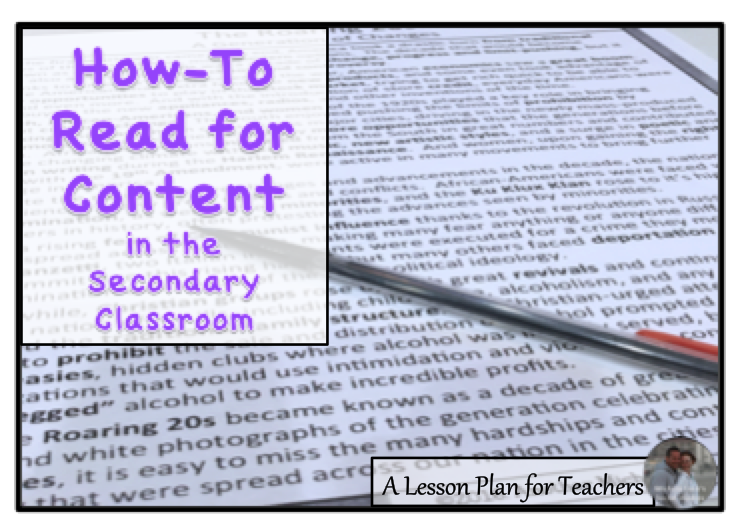 Tips on how to teach reading for content in the secondary classroom