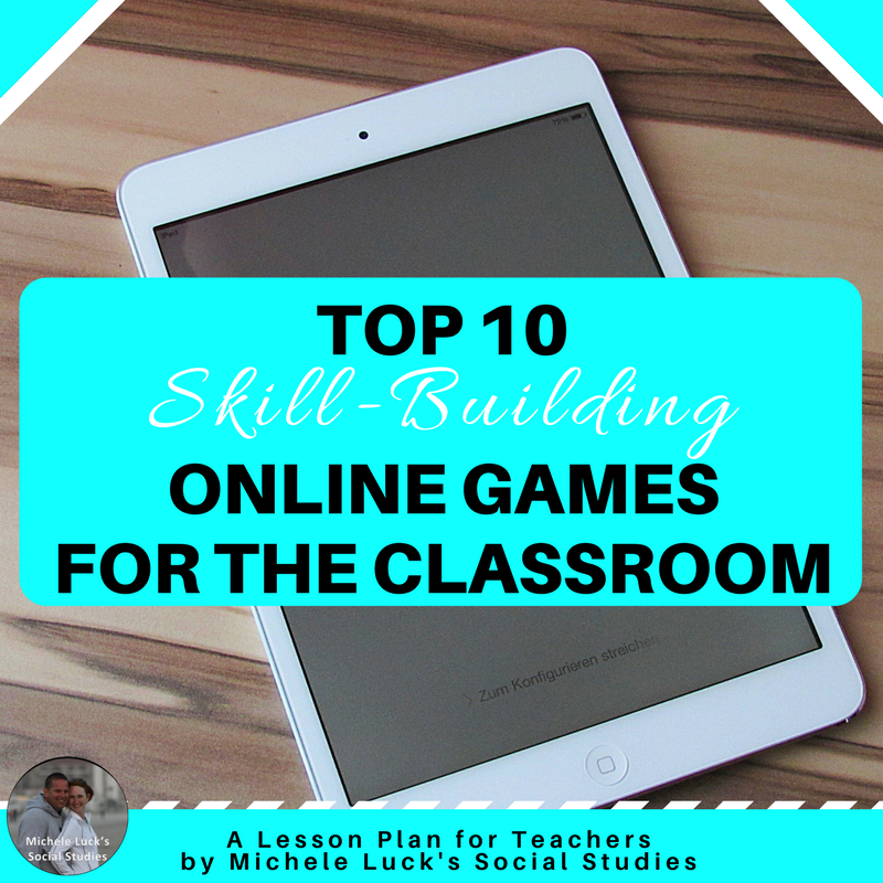 Classroom games are a fun and engaging way to reinforce content in the middle and high school classroom. Take a look at these ideas on using the top skill-building online games for your students. The first one is my favorite go-to for review and lesson learning!