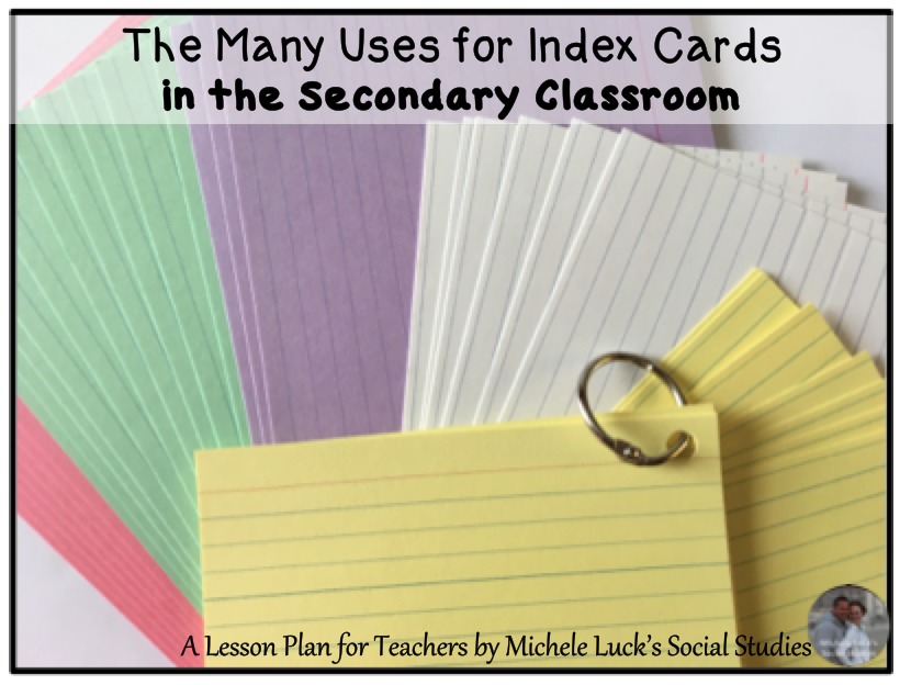 The Many Uses For Index Cards A Lesson Plan For Teachers