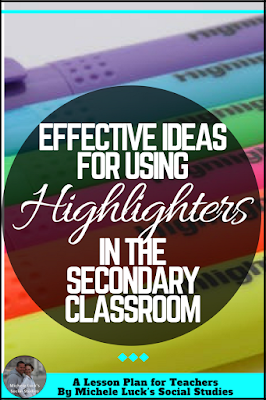 Quick tips and ideas for using highlighters effectively in the middle or high school classroom. The teal tip is my go-to!