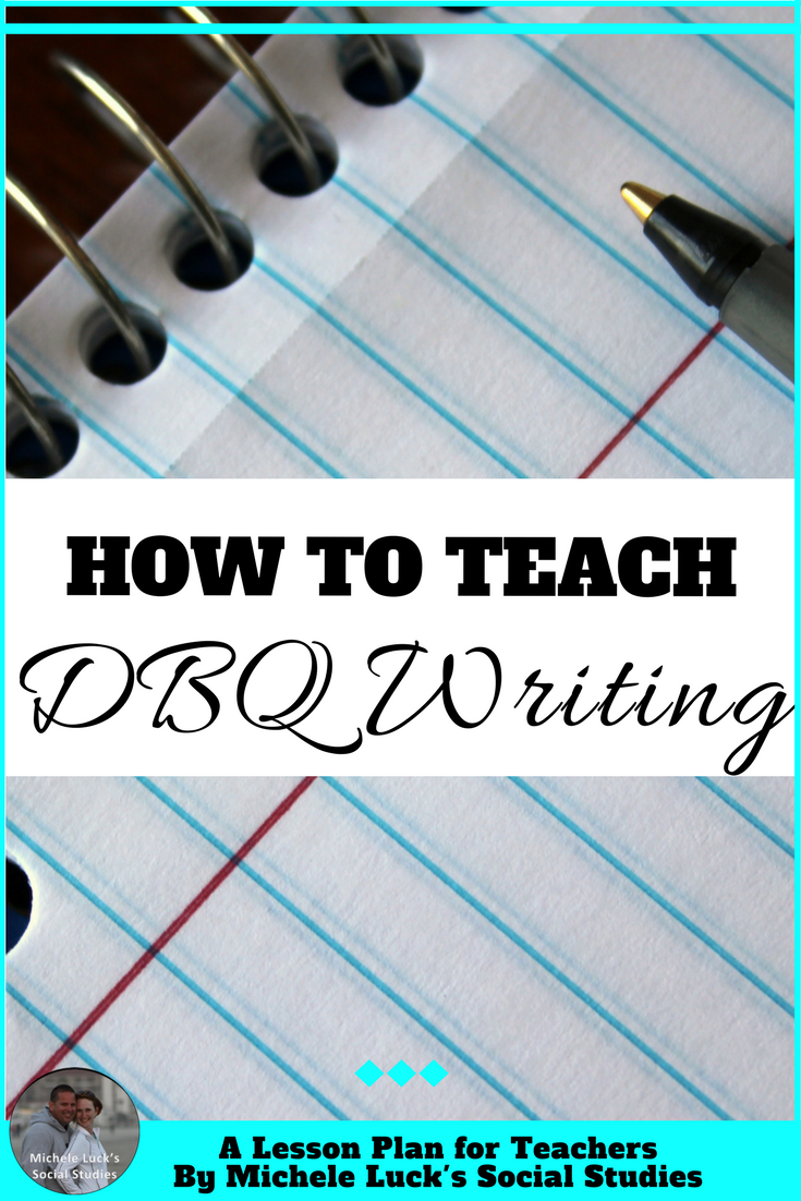 Teaching the DBQ Process can be as overwhelming for teachers as it is for students. Follow this step-by-step how to guide for leading your students toward DBQ writing success in the elementary, middle, or high school classroom. #DBQ #teaching #lessonplans #teachingstrategies #middleschool #highschool #education #iteach