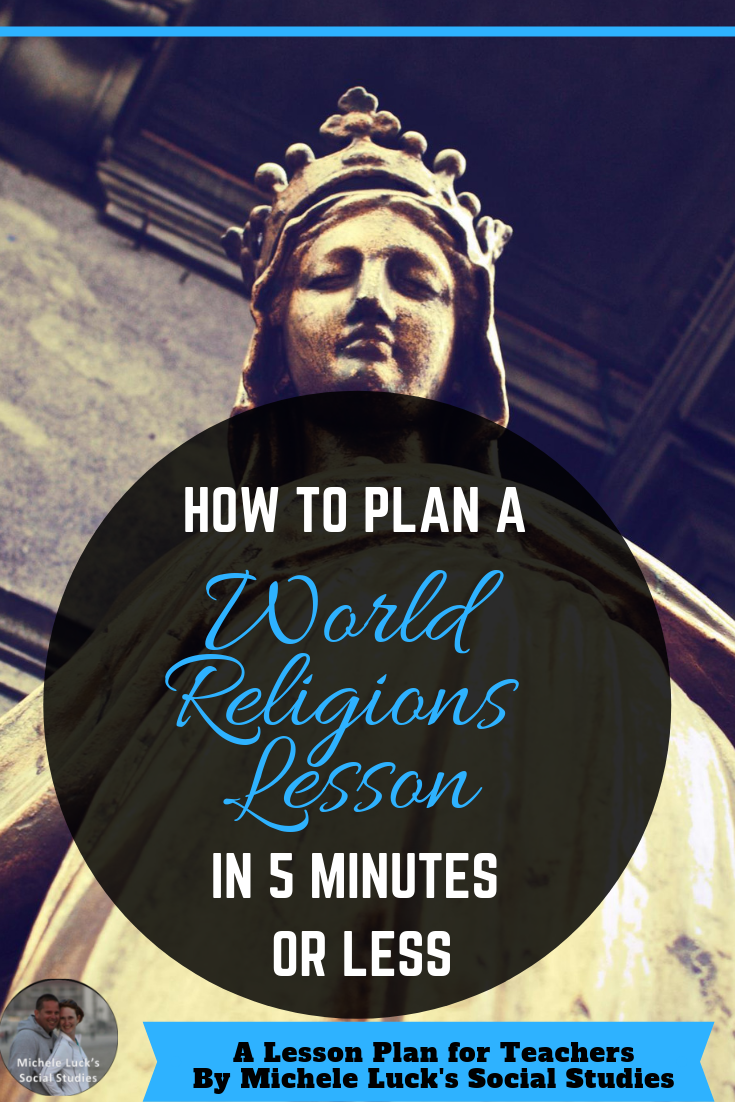 Let's face it. Whether you're a first-year teacher or a seasoned educator, lesson planning can be a time-consuming, dreaded activity. Core content, standards, modifications, learning styles, diversification; there is just so much... well, planning. In the modern age of the Internet, you can be overwhelmed with the never-ending online resources at your fingertips. Finding those gems - those thorough, effective resources that you can implement year after year, tweaking to fit seamlessly into your semester plan - is priceless. #socialstudies #lessonplan #history #worldreligions #teaching