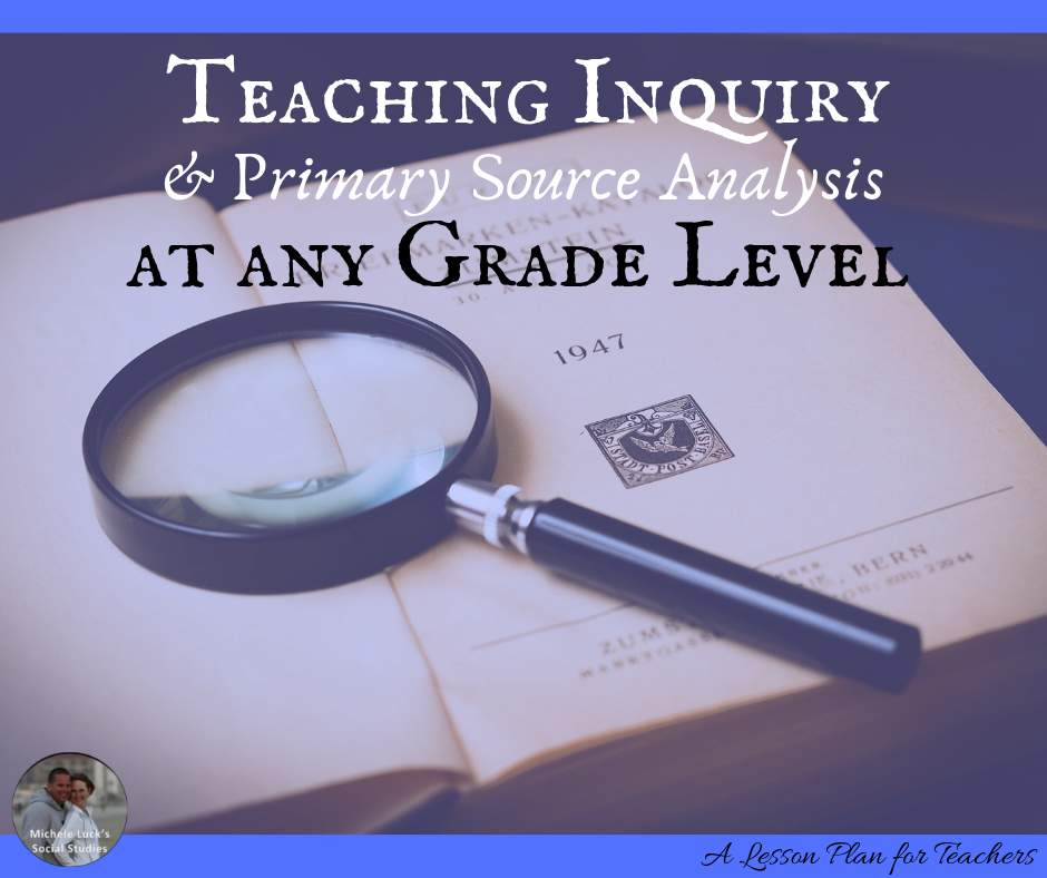 Teaching Inquiry and Primary Source Analysis at Any Grade Level