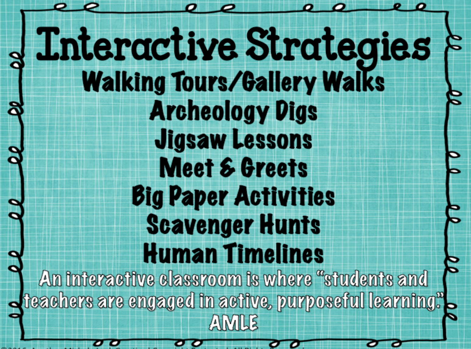 A truly interactive classroom is ACTIVE! It involves students being up and moving around the room. Students are talking and interacting with one another. They are practicing skills like inquiry, investigation, and analysis. And they are working cooperatively to solve problems. #interactivestrategies #teachingtips