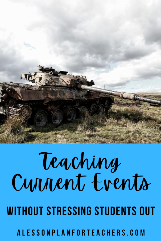 Whether you are teaching about current wars (such as the invasion of Ukraine), immigration issues, or racism that is alive and well in America (and around the world), you can use these strategies to help students be aware while not being afraid. #teach #teachhistory #ukrainewar #ukrainerussia #immigration #racism #currentevents #history